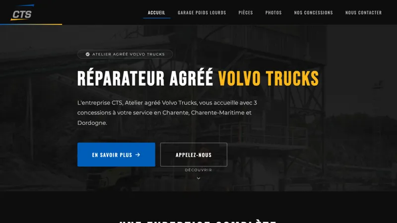 Charente Truck Service - Site corporate Volvo Trucks